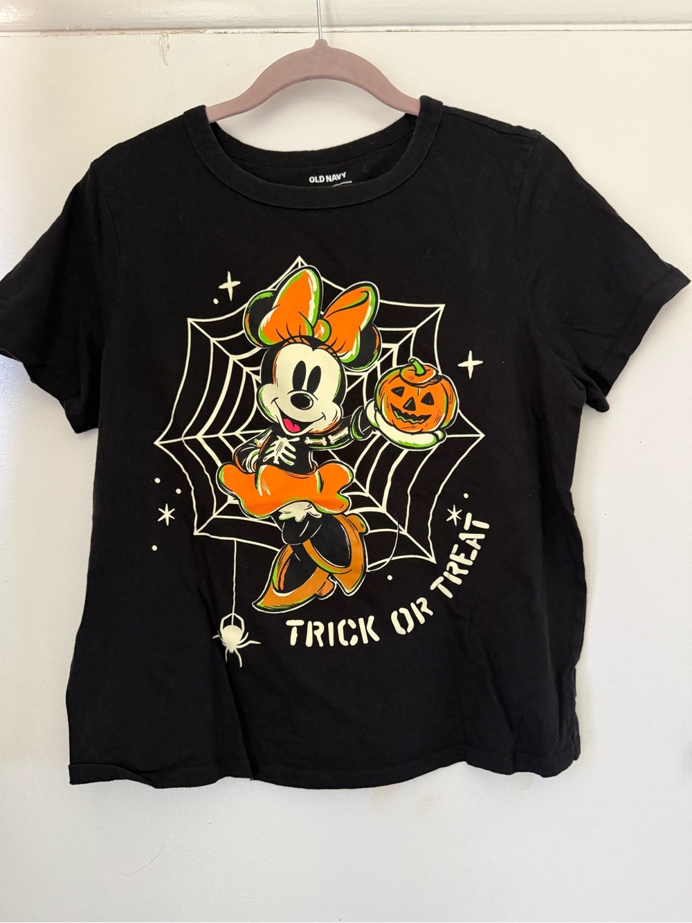 Old Navy Women’s Minnie Mouse Halloween Tee - Black & Orange